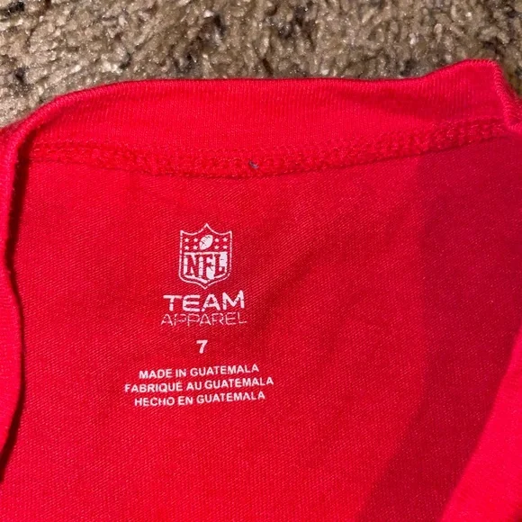 Size 7 girls (small) NWOT Kansas City (KC) Chiefs Shirt - Picture 4 of 5